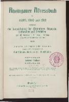 Rheingauer Adressbuch 1909-1911