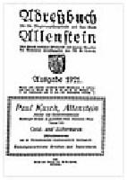 Adressbuch Allenstein 1921