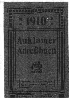 Adreßbuch und Geschäftshandbuch für die Stadt und den Kreis Anklam 1910