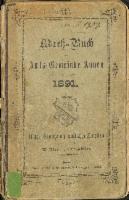 Adreß-Buch der Amts-Gemeinde Annen für das Jahr 1891
