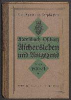 Adreßbuch Ostharz - Aschersleben und Umgegend 1930-31
