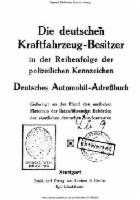 Autobesitzer 1909