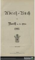 Adressbuch Barth (Nordvorpommern) 1905