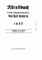 Adressbuch Kreis Grafschaft Bentheim 1927