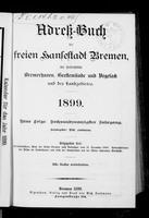 Adreß-Buch der freien Hansestadt Bremen 1899