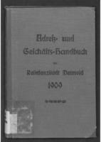 Adressbuch Detmold 1909