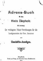 Adressbuch Kreis Diepholz 1901