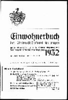 Einwohnerbuch der Universitätsstadt Erlangen 1932