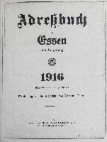 Adreßbuch für Essen und Umgebung 1916