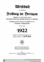 Adressbuch Freiburg (Breisgau) 1922