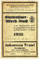 Einwohner-Adreßbuch der Stadt Fürstenwalde, Spree. Der Gemeinden Ketschendorf, Spree und Bad Saarow i. d. Mark 1935