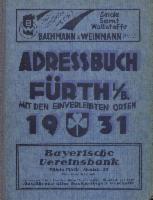 Adressbuch Fürth I./B. 1931