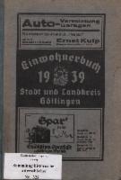 Adressbuch Göttingen 1939