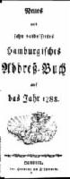 Adressbuch Hamburg 1788