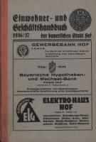 Adressbuch Hof (Oberfranken) 1936