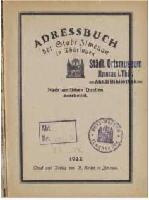 Adressbuch Ilmenau (Thüringen) 1922