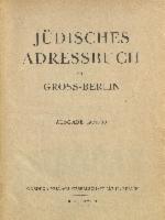 Jüdisches Adressbuch für Gross-Berlin 1929/30