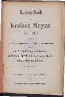 Adress-Buch des Kreises Mayen 1903–1906