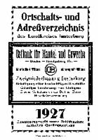 Ortschafts- und Adreßverzeichnis des Landkreises Insterburg 1927