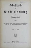 Adressbuch Marburg (Hessen) 1905