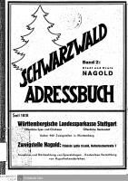 Schwarzwald-Adreßbuch - Einwohner- und Geschäftshandbuch der Stadt Nagold und sämtlicher Gemeinden des Kreises Nagold 1936