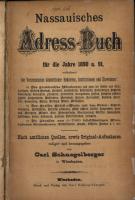 Nassauisches Adreßbuch für die Jahre 1890 u. 91