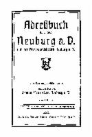 Adressbuch Neuburg an der Donau 1927/28