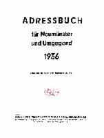 Adressbuch für Neumünster und Umgegend 1936