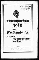 Einwohnerbuch 1930 von Nordhausen a./H. und den Kreisen Grafschaft Hohenstein und Ilfeld