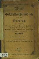 Adressbuch Oederan 1890