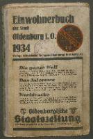 Einwohnerbuch der Stadt Oldenburg 1934