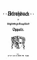 Adressbuch Oppeln 1909