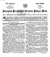 Preussische Zentral-Polizei-Blätter 1855, 1857 - 1865