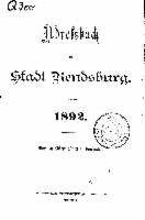 Adressbuch der Stadt Rendsburg 1892