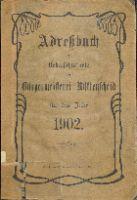 Adreßbuch der Bürgermeisterei Rüttenscheid für das Jahr 1902