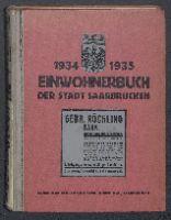 Einwohnerbuch der Stadt Saarbrücken 1934/1935