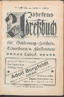 Ibbekens Adreßbuch für Schleswig-Holstein, Lauenburg u. Fürstentum Lübeck 1911