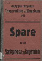 Anschriften-Verzeichnis Tangermünde und Umgebung 1937