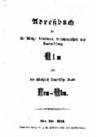Adressbuch Ulm (Baden-Württemberg) 1865