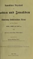 Verlustliste Schleswig Holstein 1848