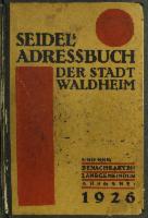 Seidels Adreßbuch der Stadt Waldheim und der benachbarten Landgemeinden 1926