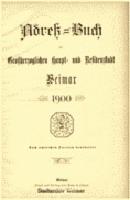 Adressbuch Weimar (Thüringen) 1900