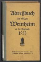 Adreßbuch der Stadt Weinheim an der Bergstraße 1933