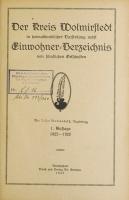 Der Kreis Wolmirstedt in heimatkundlicher Darstellung nebst Einwohner-Verzeichnis von sämtlichen Ortschaften 1925-1926