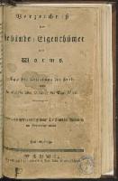 Adressbuch Worms 1833